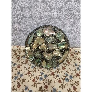 Abalone Shell Trivet Hot Plate Handmade Betty's Shells Home Decor‎ Display